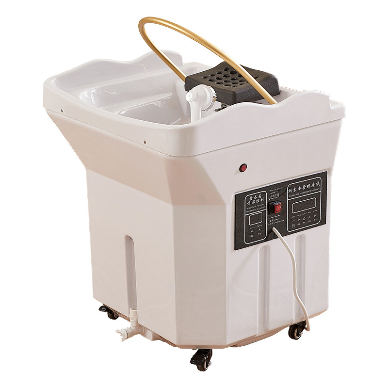 S W Hot Sale Barber Shop 60L Water Tank Salon Furniture Portable Adjustable Height Washing Hair Bowl Shampoo Basin Sink