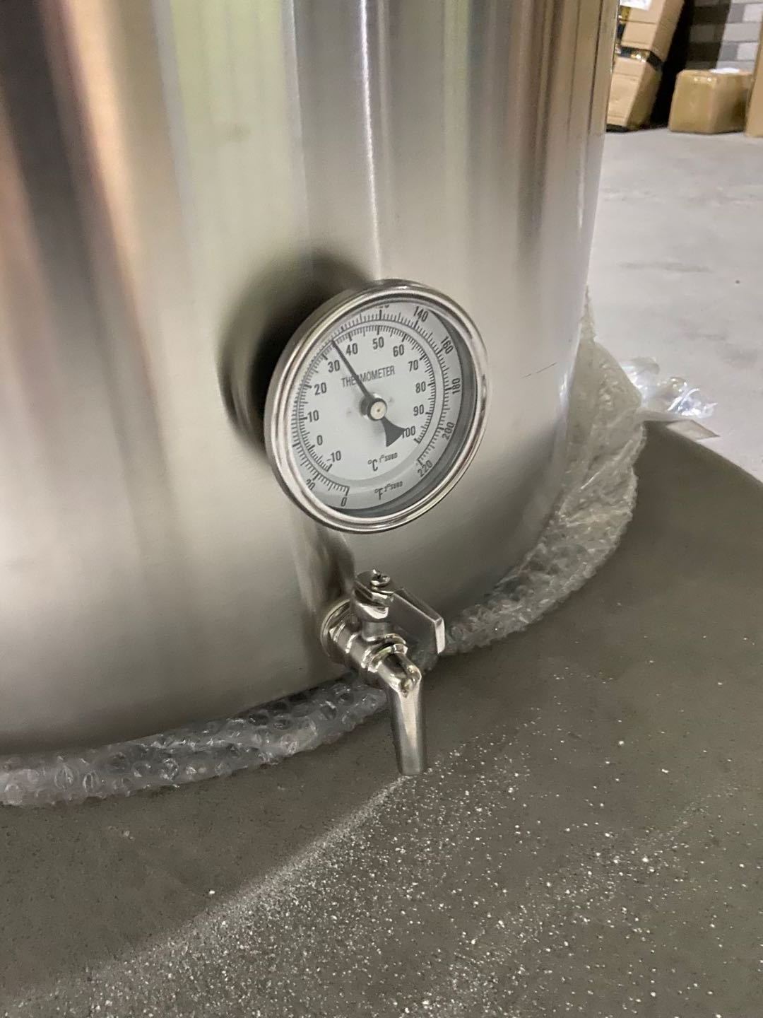 Big Volume Stainless steel Barrel Pot with Thermometer and Drain Faucet