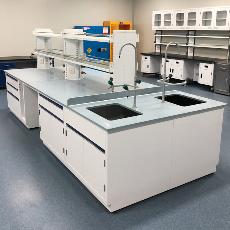 Anti Chemicals Microbiology Research Analysis Clinical Chemistry Laboratory Ceramic Lab Work Table With PP Sink And Faucet