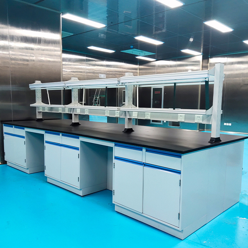 Anti- acid Epoxy Resin Work Top Dual power Supply Stainless Steel Lab Cabinets and benches