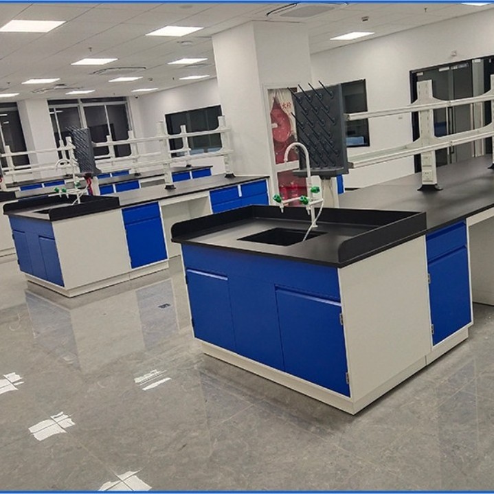 Anti- acid Epoxy Resin Work Top Dual power Supply Stainless Steel Lab Cabinets and benches