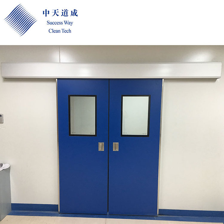 Cleanroom hospital automatic and manual sliding door