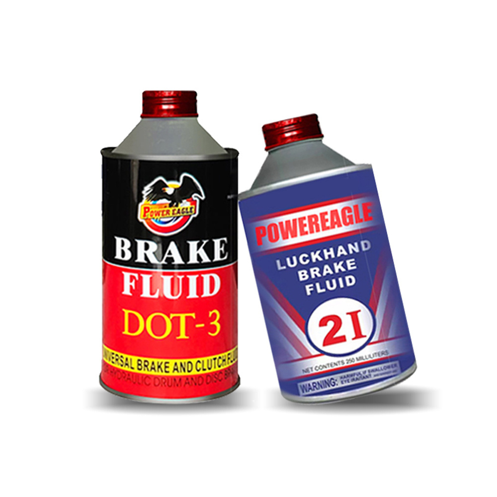 250ml Plastic bottle/Iron Can Heavy Duty hydraulic brake fluid dot3 and Heavy Duty hydraulic brake fluid dot4 brake fluid