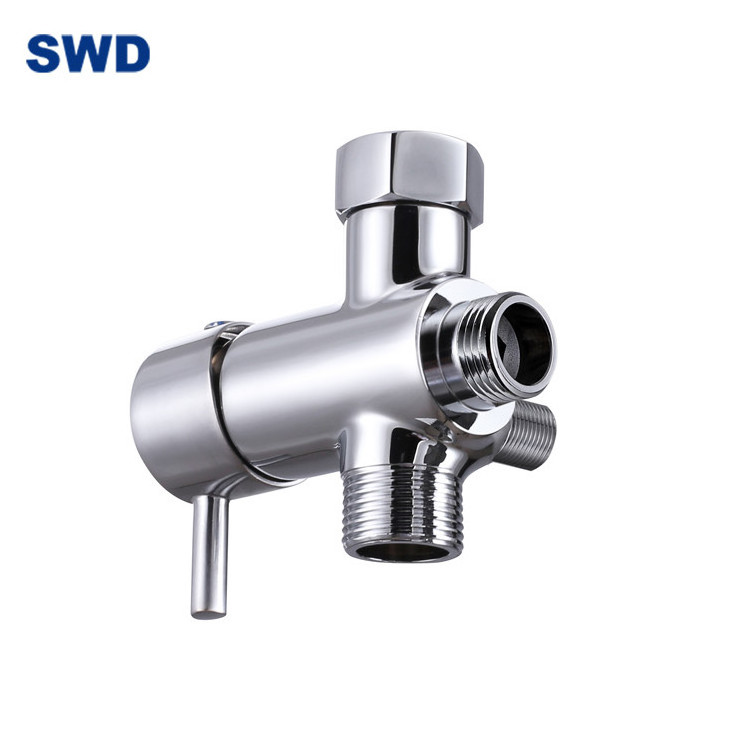 Auto Fresh Water Angel Valve Flow Control Valve Shower Room Brass 3 - 4 way angle Mixer Shower Valve Diverter