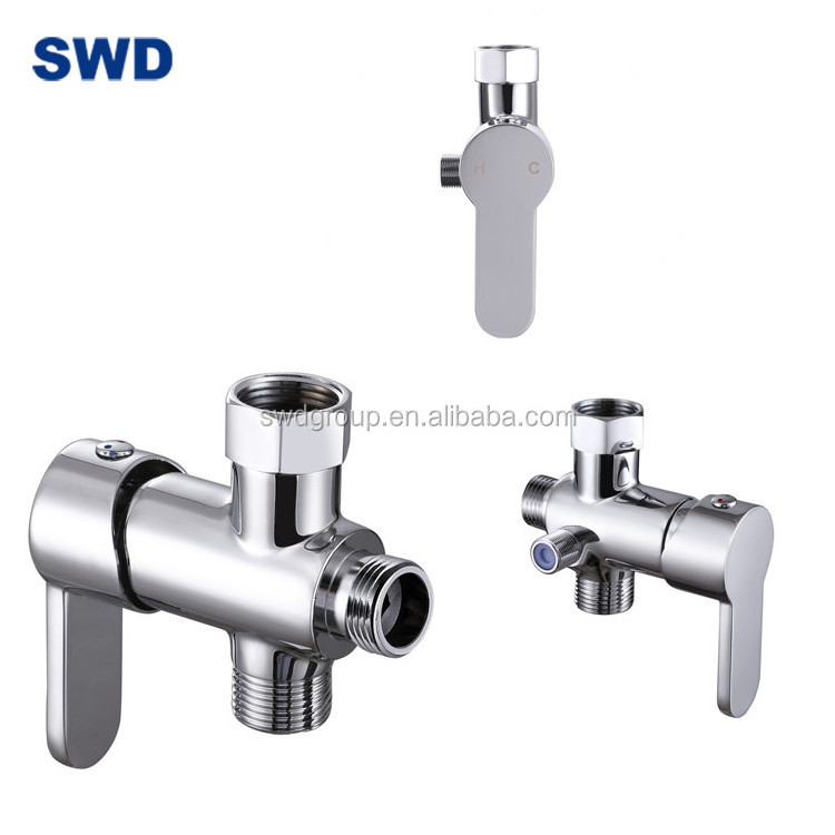 Bathroom T-Adapter Splitter Zinc Brass Body Hand Shower Head Bidet Sprayer Shut-Off Water Flow Control Faucet shower Valve