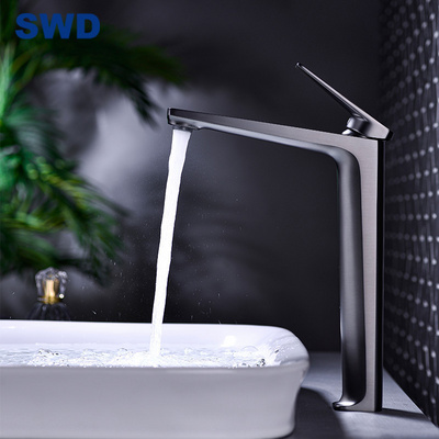 Lavatory Bathroom Brass Basin Faucet Mixer Waterfall Spout Single Handle Basin Sink Faucet Water Tap