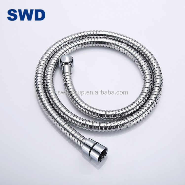 Flexible Metal Manufacture 1.2M Chrome Bathroom Spiral Stainless Steel Shower Hose