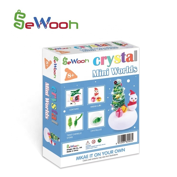 DIY Snowman Clay Make Your Own Crystal Science Craft Kit for Children