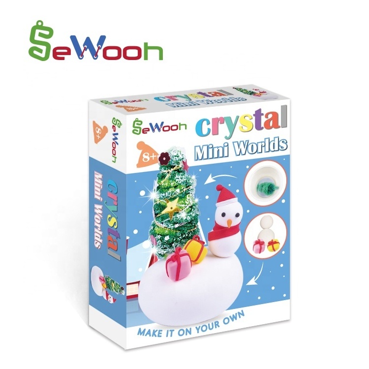 DIY Snowman Clay Make Your Own Crystal Science Craft Kit for Children