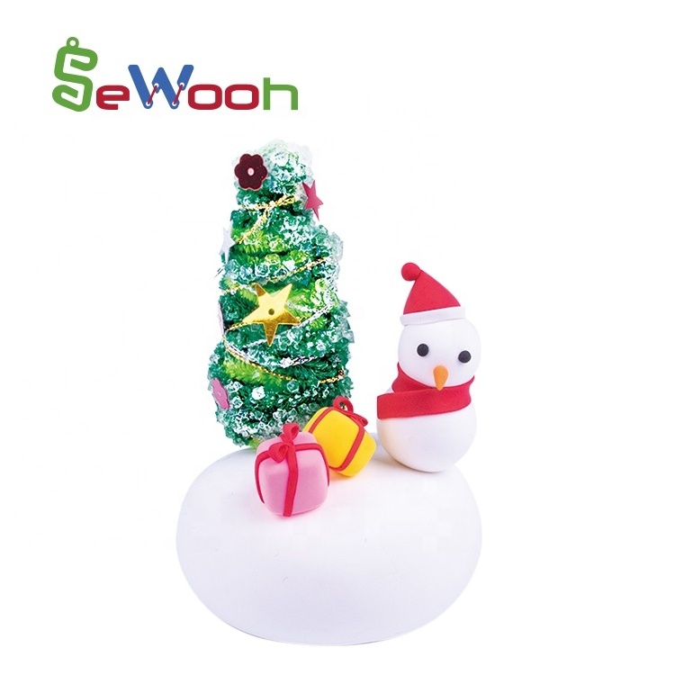 DIY Snowman Clay Make Your Own Crystal Science Craft Kit for Children