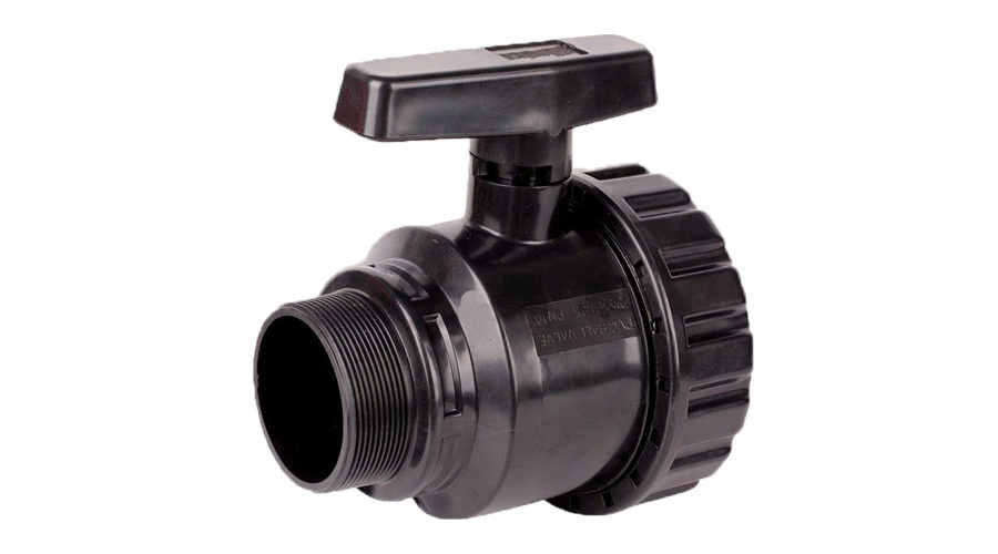 Hot Sell 4 inch PVC Irrigation Black Single Union Thread ball valve