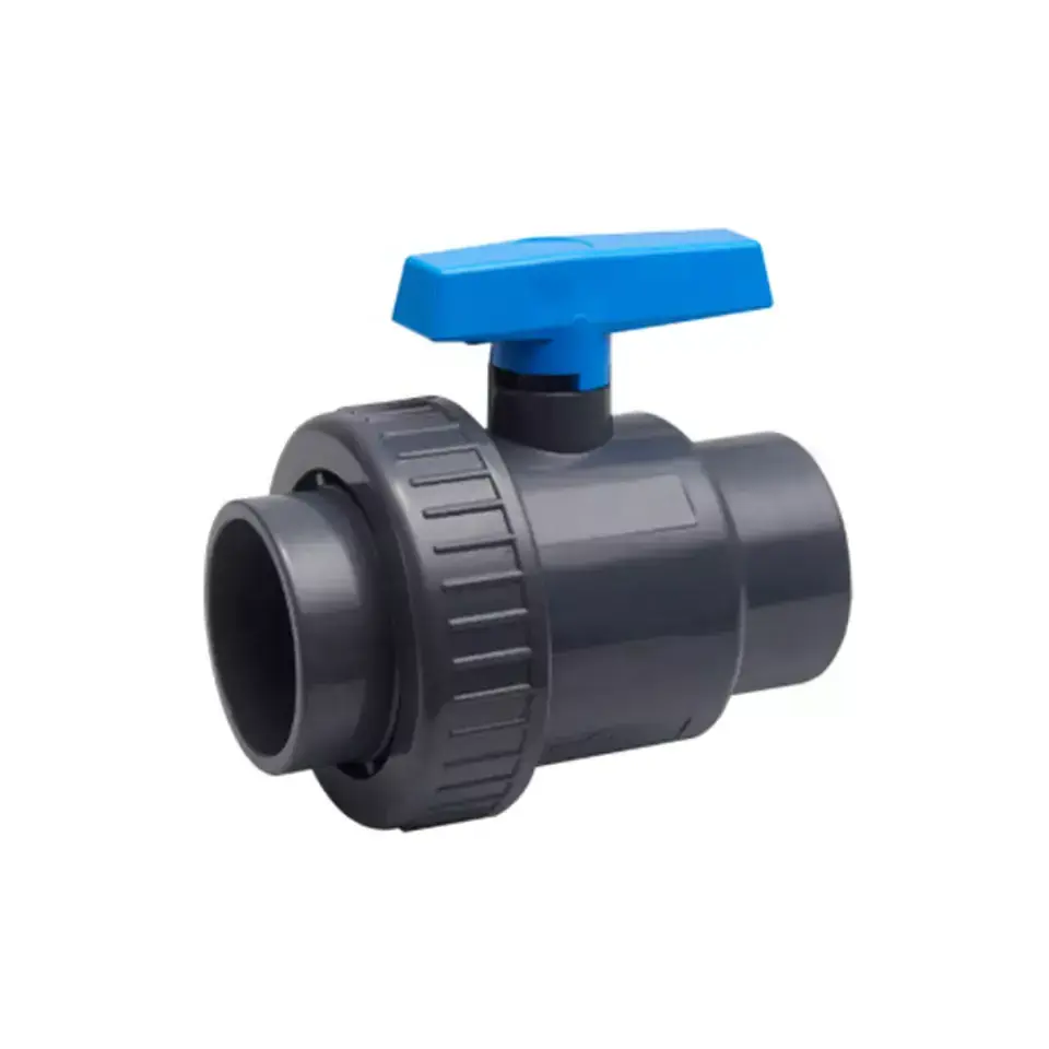 Water Supply Plastic PVC Double True Union Ball Valve