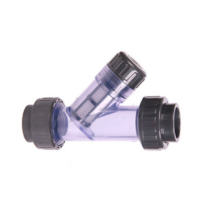 1/2"-4" Pipe Valve PVC Transparent Y Type Filter to Stop Impurities in Pipes Strainer