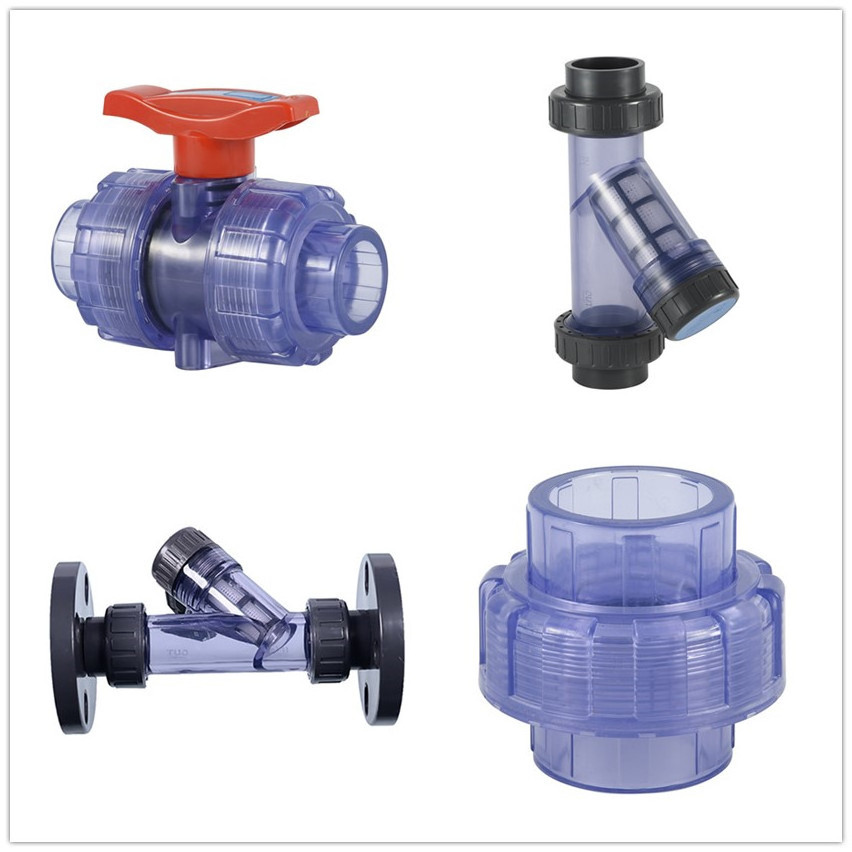 Socket Thread DN15 to DN100 90 degree Clear Transparent UPVC PVC Elbow pipe fitting