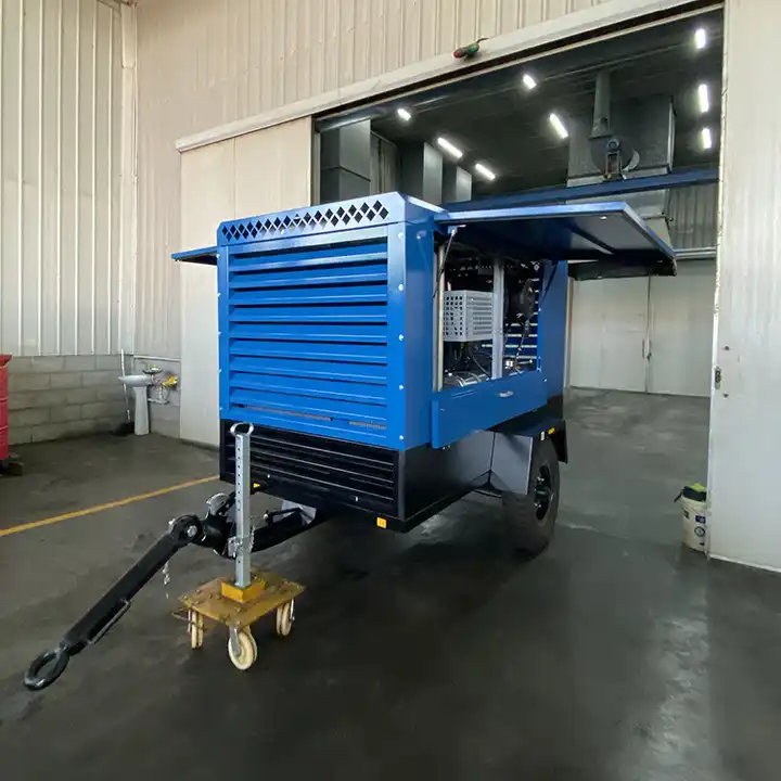 Mobile towable air compressor Diesel air compressor for drilling rig and mining air compressors