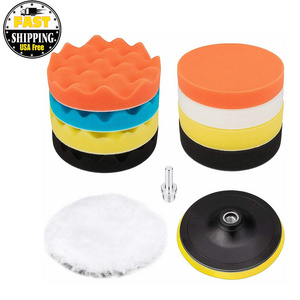 USA Warehouse Shipping Within24h 3" Car Foam Drill Buffing Polishing Pads Auto Waxing Buffer Polisher Wheel Kit