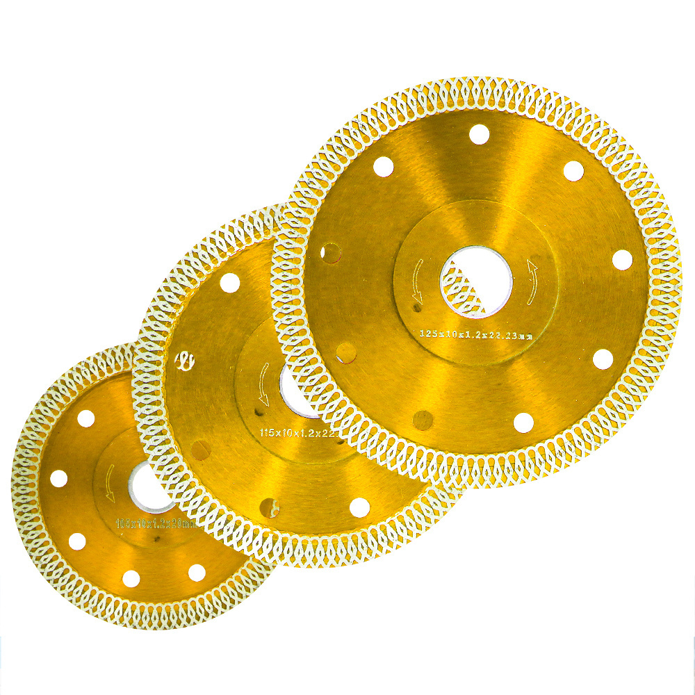 SATC diatool 105/115/ 125mm Hot Pressed Super Thin Turbo Diamond Cutting Disc Saw Blade For Granite Ceramic Tile Marble