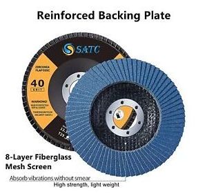 20-Piece Set of 4.5-Inch Zirconia Flap Sanding Discs 40 Grit Abrasive Grinding Wheels Customizable for Angle Grinder