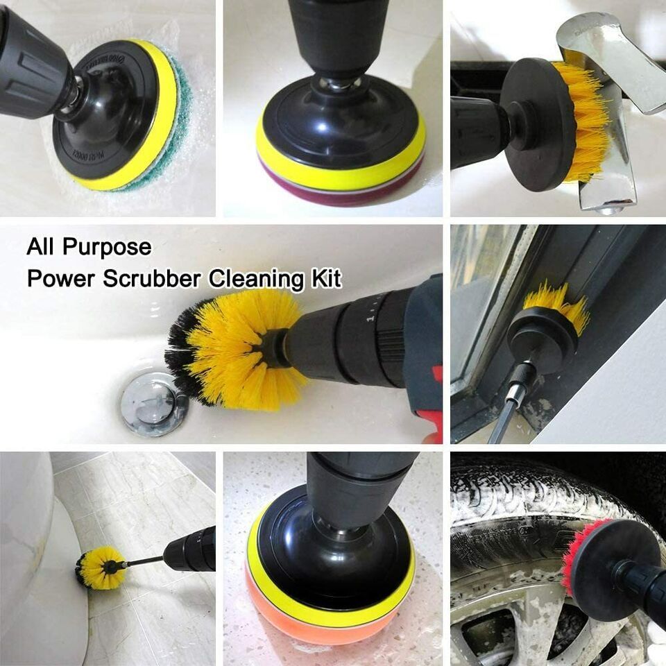 14pcs Power Scrubber Polishing Buffing Pads Kit Drill Brush Attachment Set for Convenient Scrubbing 1000v insulated tools