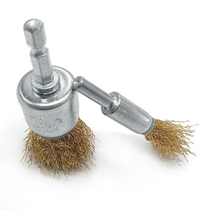 Polishing Abrasives Brassed Brush Long Lasting Brashes Coated Crimped Wire End Brushes - 2pcs