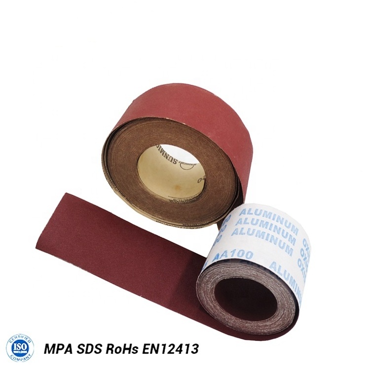 SATC 100mmx50m abrasive emery handmade Aluminum Oxide sanding cloth roll