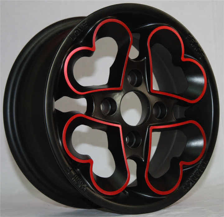 Pink purple heart shape passenger car wheels 16 inch 18 19 20 inch forged alloy wheel rims 4x100 5X114.3 5X112