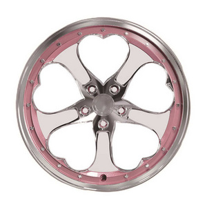 Pink purple heart shape passenger car wheels 16 inch 18 19 20 inch forged alloy wheel rims 4x100 5X114.3 5X112