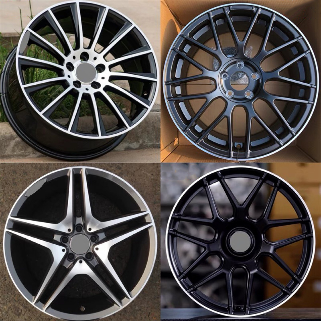 Passenger Alloy Rines polished lip wheels 17 18 19 20 21 22 inch 5.5J 25mm 4 Holes Hyper Silver Aluminum Car Rims Wheel for Sale