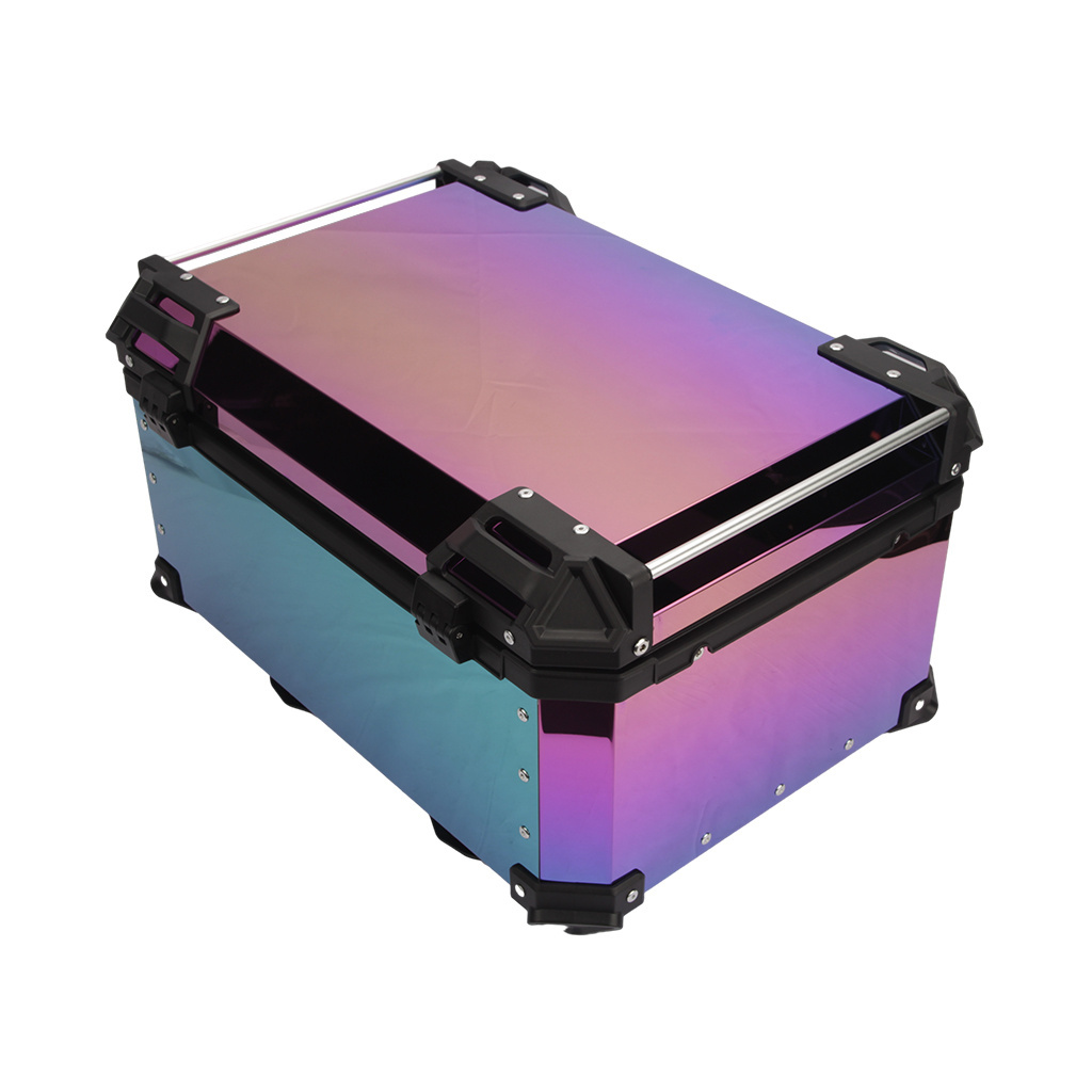 45L 55L 65L 80L 85L 100LColored Titanium aluminum motorcycle storage box pizza delivery box