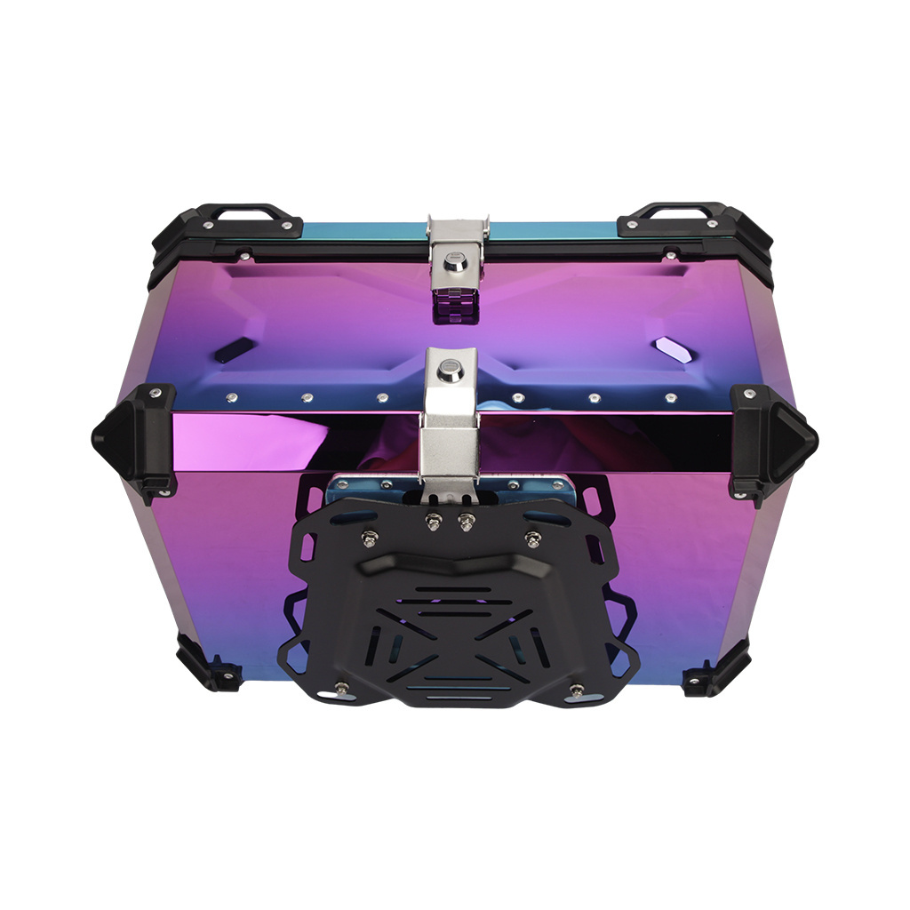 45L 55L 65L 80L 85L 100LColored Titanium aluminum motorcycle storage box pizza delivery box