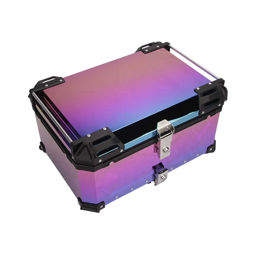 45L 55L 65L 80L 85L 100LColored Titanium aluminum motorcycle storage box pizza delivery box