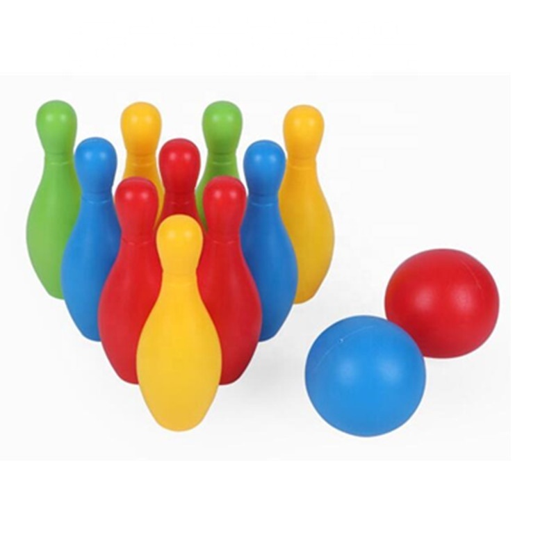 Bowling Games with 10 Pins and 2 Balls Kids Bowling Play Set