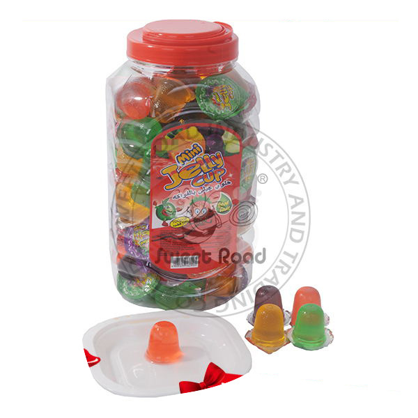 Halal Mini Fruit Jelly Pudding Cup in Square Jar