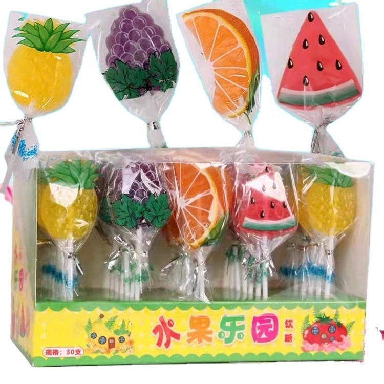 Fruit Shape Gummy Jelly Lollipops