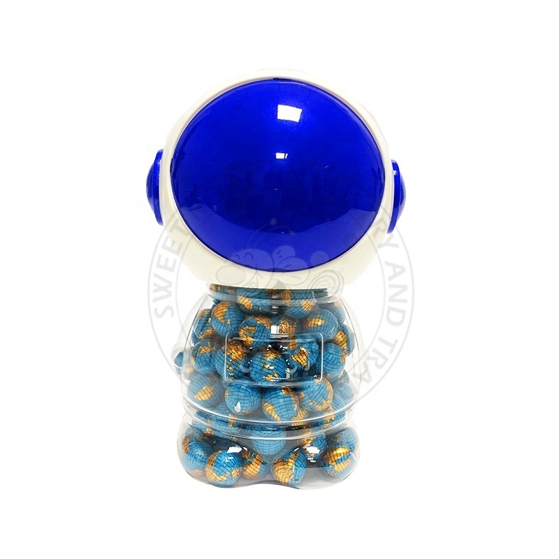 Chinese  Plastic Bottle Earth Balls Shaped Gold Coin Chocolate Candy