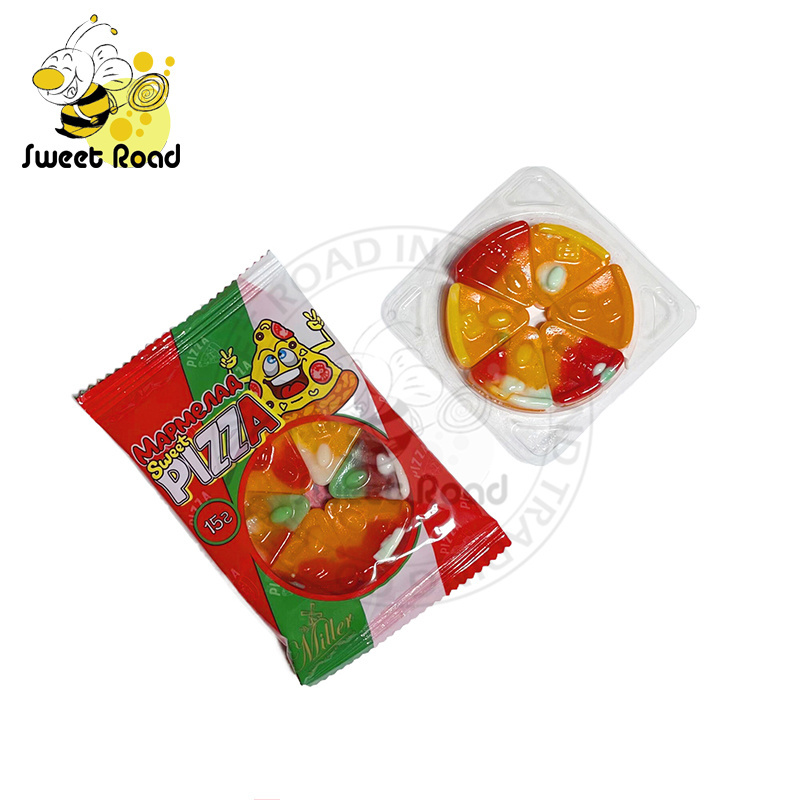 Fruity Fastfood Shape Chewy Jelly Soft Candy with Pizza Gummy Candy