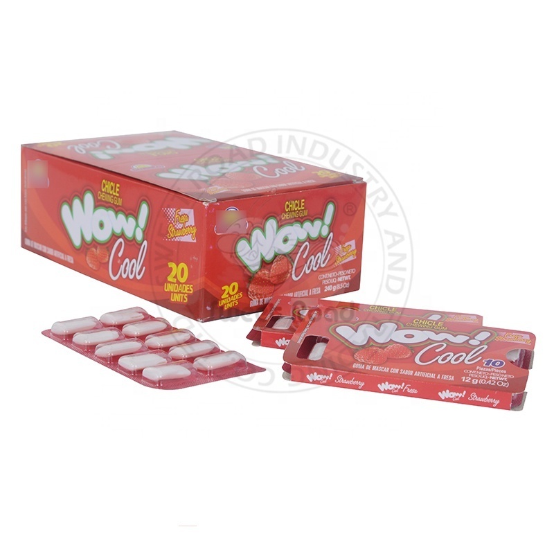 Chicle Strawberry Flavor Xtlitol Chewing Gum Bubble Gum