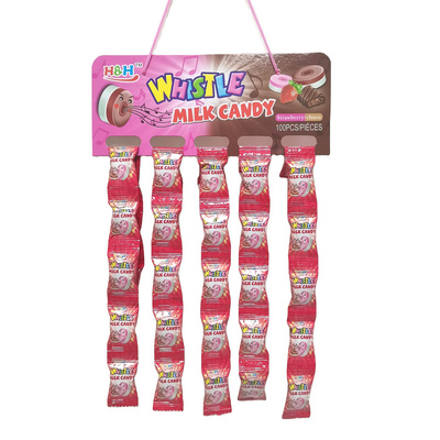 Fruit Flavour Bulk Circle Whistle Milk Pressed Tablet Candy