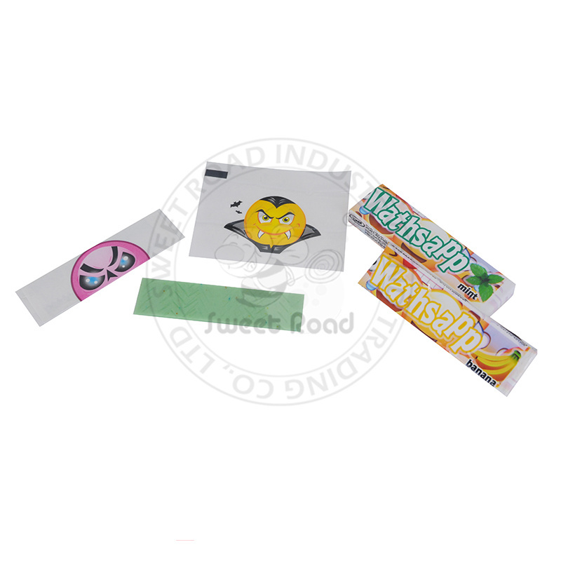 Wathsapp Cheap 5 sticks Fruit Flavor Bubble Chewing Gum With Tattoo