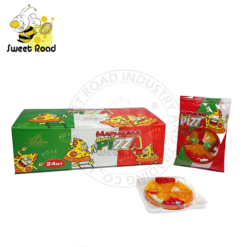 Fruity Fastfood Shape Chewy Jelly Soft Candy with Pizza Gummy Candy