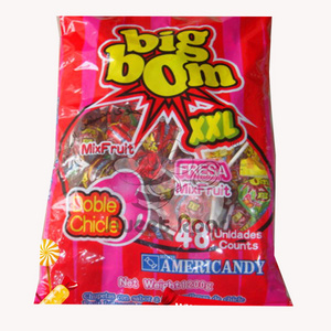 25g Bigbom Strawberry Lollipop with Bubble gum