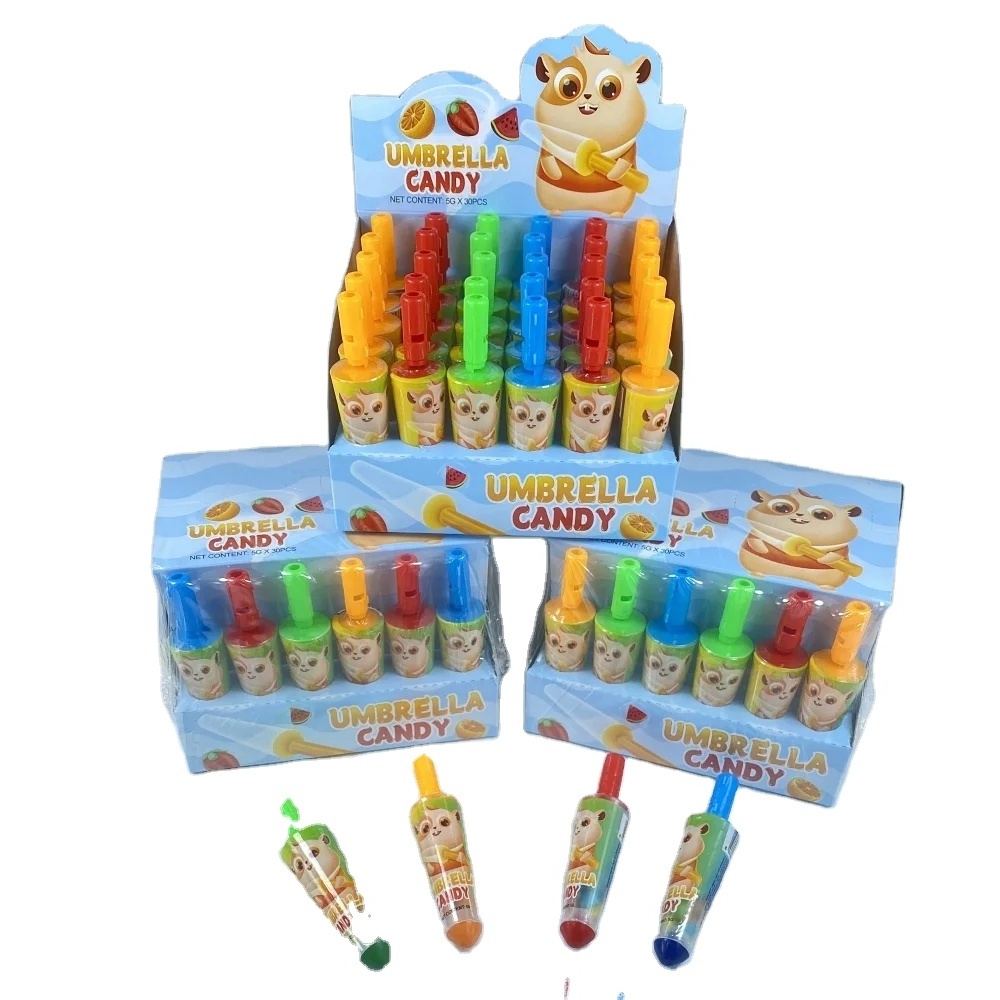 New Design Umbrellas Shape Candy Confectionery Candy Manufacturer Delicious Funny Toy Candy Wholesale