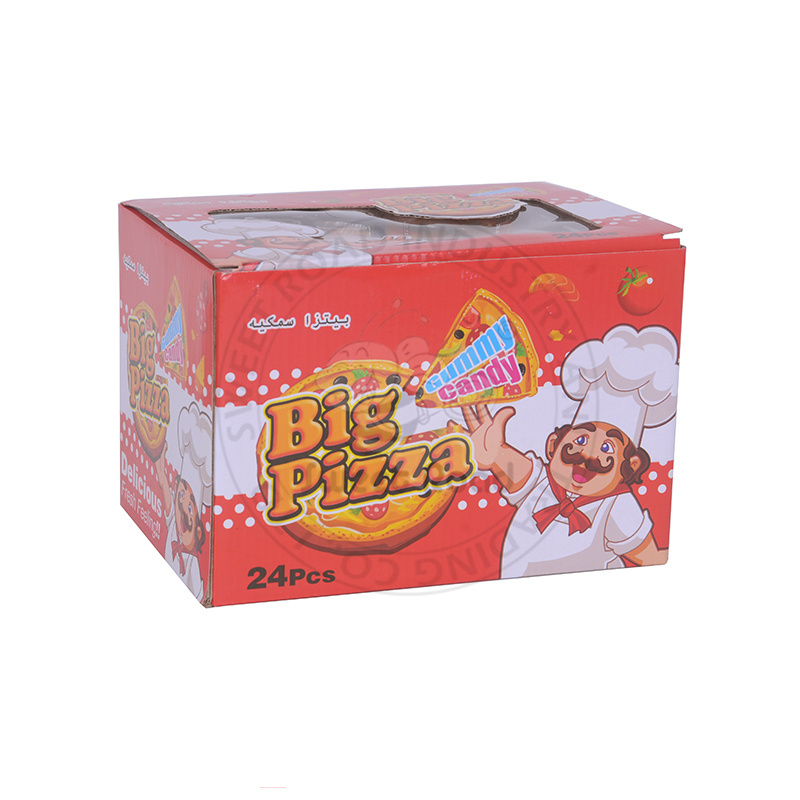 Halal Multi-Colored Color Big Pizza Shaped Gummy Candy Confectionary