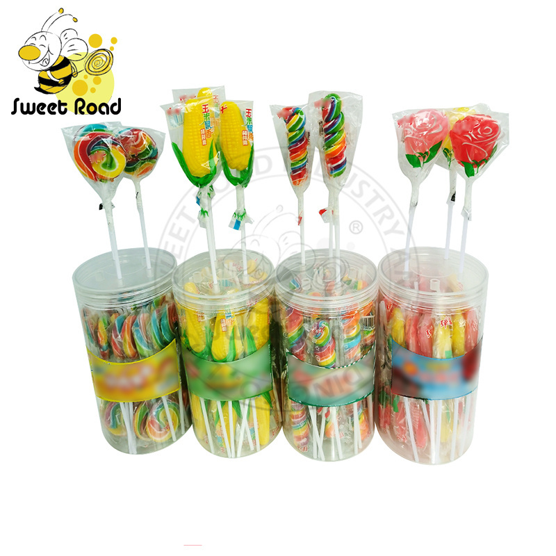 15g hand made colorful fruity lollipop high quality hard boiled candy