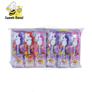 The unicorn lollipop with rock popping candy