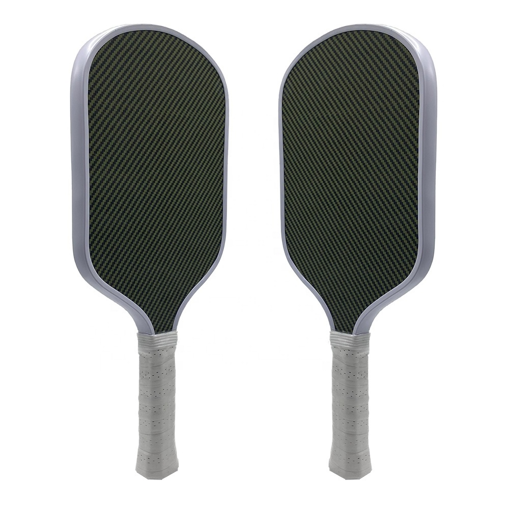 Popular hybrid shape Raw texture thermoformed 3K kevlar pickleball paddle