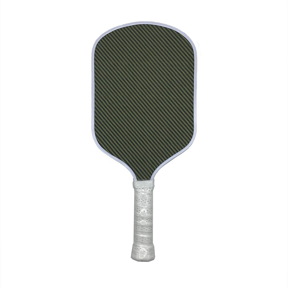 Popular hybrid shape Raw texture thermoformed 3K kevlar pickleball paddle