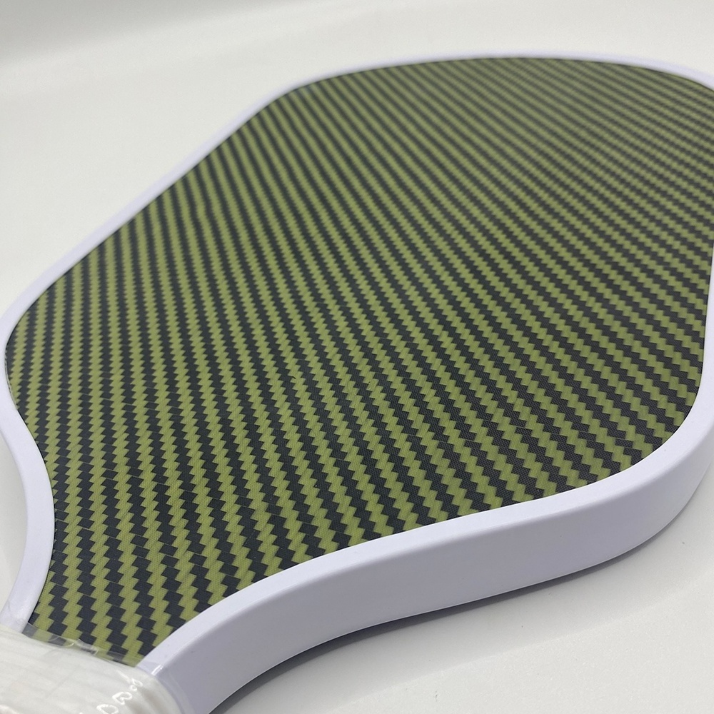 Popular hybrid shape Raw texture thermoformed 3K kevlar pickleball paddle