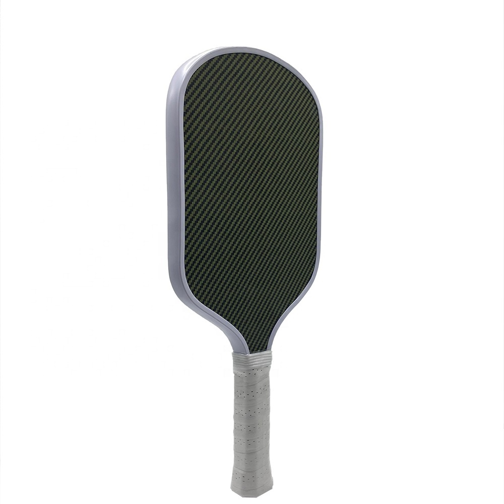 Popular hybrid shape Raw texture thermoformed 3K kevlar pickleball paddle