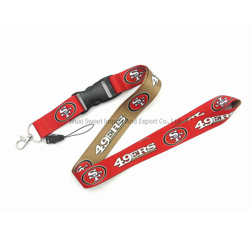 Custom high quality American football key chains for all 32 teams Nfl San Francisco 49ers lanyard accessories